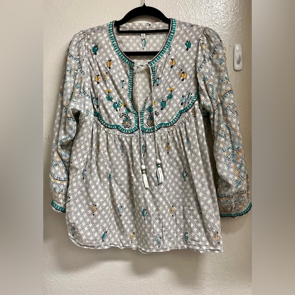 Lucky Brand Bohemian Embroidered Women's Top